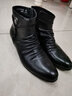 麥迪傳奇男靴子馬丁靴男英倫高幫皮鞋韓版潮流男士皮靴皮拉鏈短靴內增高 2877黑色內增高 38 曬單實(shí)拍圖