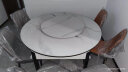 上林春天餐桌可伸缩桌椅组合岩板饭桌1.35m单桌+6菠萝皮椅冲量款 606-4-07 实拍图