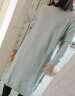 无印良品（MUJI）女式  天竺 高领连衣裙 女装长袖裙子冬季 W9AA875 浅灰色 XS-S （155/80A） 实拍图
