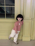 幼歌（YOUGE）嬰幼兒水果繡標(biāo)寬松上衣/褲子立體玩偶寬松保暖套裝潮 桃粉色上衣 （66-90肩開扣） 90 cm 曬單實拍圖