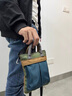 casa-kups日系休閑斜挎包男士手機包小挎包小眾背包男款潮流通勤單肩包男包 藍綠色 曬單實(shí)拍圖