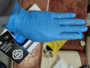 烏斯京 一次性手套食品級橡膠手套加厚美容烘焙餐飲廚房透明小龍蝦手套 食品級藍色合成（碼數隨機）50只 小碼 曬單實(shí)拍圖