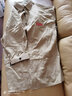 衫逸嘉 純棉七分袖襯衫男夏季男裝外套中袖襯衫半袖男士休閑全棉工裝上衣服男春夏寬松7分袖襯衣 902卡其【明扣】 3XL【170--190斤】 曬單實(shí)拍圖