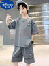 開(kāi)米熊兒童裝男童夏裝套裝2025新款夏季中大童運(yùn)動(dòng)夏款男孩薄款短袖衣服 灰色 170 碼建議身高160cm左右 曬單實(shí)拍圖