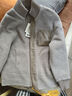 德瑪納時(shí)髦都市冬季休閑立領(lǐng)寬松貼袋仿羊羔毛夾克外套女短款 煙灰 M  曬單實(shí)拍圖