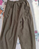 啄木鳥(niǎo)春秋新款媽m媽褲女雪尼爾高腰大尺碼直筒哈倫蘿卜褲燈芯絨女士休 R 卡其【春秋不加/絨】 5XL 建議145-165斤 曬單實(shí)拍圖