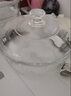NUOLIKES 鋼化玻璃水晶煲微波爐耐高溫烤箱用玻璃碗涼菜沙拉碗透明玻璃鍋 1升鋼化玻璃煲 曬單實(shí)拍圖