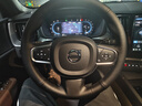 適用沃爾沃XC60 XC40方向盤套真皮手縫S90 XC90 S60 V60改裝翻毛把套 黑皮側孔-黑線 曬單實拍圖