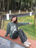Homlean迷彩工裝牛仔褲男春夏寬松美式潮牌直筒休閑長褲子HS42迷彩黑M 曬單實拍圖
