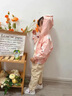 黑造【三件套】品牌女童套裝幼童衣服春秋款兒童外套春裝小孩嬰兒服裝 粉紅色 90尺碼建議1-2歲(80-90cm) 曬單實拍圖