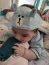 贝娜茜婴儿帽子夏季0-6胎帽卤门帽新生儿空顶护卤门宝宝春夏薄款男女 卤门帽小熊-蓝色 仅帽子 48码（6-18个月） 实拍图
