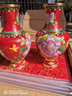 京華煙云正宗北京景泰藍花瓶擺件禮品銅胎掐絲琺瑯送老外客戶(hù)朋友生日禮物 小號紅色一對 曬單實(shí)拍圖