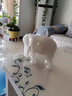 招財大象擺件一對風(fēng)水吸水象裝飾客廳玄關(guān)吉祥平安辦公室開(kāi)業(yè)禮品 白玉色大象【單只】|勾鼻子朝下 小號（長(cháng)寬高11*6*9cm） 曬單實(shí)拍圖
