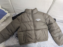 UR冬季新款女裝美式休閑撞色字母保暖立領(lǐng)棉服UYY140036 石色 L 曬單實(shí)拍圖