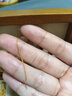 貝格（BIGE）彩金萬(wàn)能針式項(xiàng)鏈18k金鎖骨鏈玫瑰金肖邦鏈可配吊墜/單戴 162 18k金黃 0.98g 粗約1mm 總長(zhǎng)45cm 可調(diào)節(jié) 曬單實(shí)拍圖
