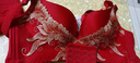 妖妮詩（Yaonishi）高端品牌紅色文胸套裝本命年蛇年女士內(nèi)衣聚攏上托送老婆禮物胸罩 金皇妃套裝 (錦鯉本命年） 75A /34A (當(dāng)紅之年聚攏款） 曬單實拍圖