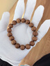 伴生福降龍木六道木手串手鏈男女士佛珠文玩紫檀木沉香金剛菩提根 純素珠12mm17顆 曬單實(shí)拍圖