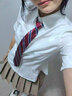 妙奕嘉jk制服套裝裙子百褶裙基礎款學院風女裝夏季半身裙女裙子2025新款 學院風襯衫+領帶+卡其百褶裙 L 曬單實拍圖