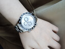 冠琴（GUANQIN）迪拿通系列手表男士全自動(dòng)機械表瑞士品質(zhì)潛水計時(shí)尚潮流男表腕表 精鋼白面膠帶 曬單實(shí)拍圖