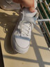 李寧（LI-NING）男鞋騎士時(shí)尚生活復古籃球鞋休閑鞋男子春秋季防滑皮革中高幫板鞋潮流運動(dòng)鞋子 基礎白 41男(255mm) 曬單實(shí)拍圖