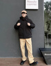 鴨鴨白色羽絨服男士裝冬季短款連帽立領(lǐng)工裝戶外加厚保暖防寒極寒衣服 YE4B008825W淺翠綠色 L（建議125-150斤） 曬單實(shí)拍圖