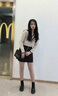 紅蜻蜓 針織衫女2025年春季新款女裝打底毛衣女套頭長(zhǎng)袖V領(lǐng)線(xiàn)衣內(nèi)搭上衣 卡其色 均碼 （適合80-130斤） 曬單實(shí)拍圖