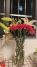盛世泰堡玻璃花瓶透明植物插花瓶水培容器大花瓶客厅摆件直筒款 实拍图