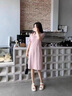 AEMAPE2025年夏季新款女裝簡約百搭連衣裙吊帶內(nèi)搭修身氣質(zhì)兩件套裝 米色 L -105-115斤 曬單實拍圖