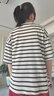 戀的夏季女生條紋短袖T恤女上衣學(xué)生寬松新款少女高中初中生夏天衣服 潮流韓版慵懶風(fēng)圖片色 均碼 曬單實(shí)拍圖