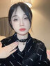 自由說黑色choker皮質(zhì)項(xiàng)圈女小眾百搭鈴鐺頸鏈子日常通勤朋克風(fēng)頸圈男 黑色 曬單實(shí)拍圖