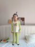 小番薯potatokids雙面暖絨兒童家居服套裝秋冬季男童女童睡衣套裝 嫩綠 110 曬單實(shí)拍圖