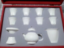 苏氏陶瓷（SUSHI CERAMICS）羊脂玉功夫茶具套装古青铜器纹浮雕工艺高品质功夫茶杯带礼盒套装 实拍图