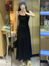 GARNUO黑色吊帶連衣裙子女夏季2025新款法式小個(gè)子高級感赫本風(fēng)收腰長(cháng)裙 黑色 M 曬單實(shí)拍圖