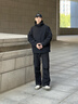 Calvin KleinJeans【戶外防風防水】三合一內(nèi)膽可拆卸登山?jīng)_鋒羽絨服J327348 BEH-太空黑 XL 曬單實拍圖
