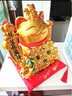 金色招財貓大號招財貓擺件自動(dòng)搖手店鋪開(kāi)業(yè)禮品收銀前臺辦公室陶瓷發(fā)財貓 1454-13大眼貓 大號（高31厘米） 插電電池兩用 搖手 曬單實(shí)拍圖
