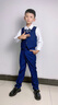 羅蒙兒童西裝套裝花童禮服男童西服小男孩中大童鋼琴演出三件套演 藍色馬甲四件套：馬甲+襯衫+褲子+領(lǐng)結 110 曬單實(shí)拍圖