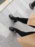 NINE WEST厚彈力靴女2026秋冬季新款百搭短靴女時(shí)尚女靴馬丁靴女 黑色 37 曬單實(shí)拍圖