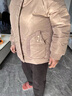 俞兆林（YUZHAOLIN）洋氣中年媽媽冬裝棉衣加絨外套50歲中老年人女裝冬季棉襖羽絨棉服 卡其色 加絨 加厚 2XL 105-120斤 曬單實(shí)拍圖