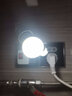 飛利浦（PHILIPS）LED節能燈泡萬(wàn)向床頭燈壁燈插座式插電帶開(kāi)關(guān)臥室照明直插小夜燈 6.5瓦燈泡+【萬(wàn)向插頭燈座】 白光 6500K 曬單實(shí)拍圖