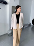 旅途原品（ltyp）針織外套文藝復(fù)古100%澳洲美麗諾羊毛開衫女秋季V領(lǐng)外套 松霜白 - 100%澳洲美麗諾羊毛 XS -S(155cm) 曬單實拍圖