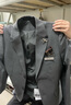羅蒙品牌輕奢高端西裝套裝男大碼男裝純色西服套裝男三件套新郎結(jié)婚禮服西裝伴郎 深灰色【西裝+西褲】  2XL 曬單實拍圖