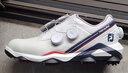 FootJoy 高爾夫球鞋F(xiàn)J男士Tour Alpha專業(yè)競技防滑防潑水有釘穩(wěn)定運動鞋 白/紅/海軍藍-55542[旋鈕款] 42 碼=美碼8碼 曬單實拍圖