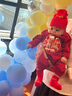 憶愛嬰兒帽子夏季薄款胎帽春秋新生兒嬰幼兒胎帽0-3個月寶寶帽子紅色 歲歲平安-紅色 建議0-3個月 曬單實拍圖