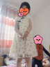 G.DUCKKIDS女童連衣裙夏裝2024年新款洋氣兒童旗袍公主裙夏季小女孩漢服裙子 2331香檳金 140cm(140cm) 曬單實(shí)拍圖