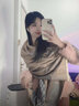 星玫蘭妃（star mei lan fei）圍巾女披肩女空調秋冬2024新款毛毯圍脖兩用圍巾職場(chǎng)辦公斗篷護頸 【明星同款】香風(fēng)戀-莫蘭迪粉 曬單實(shí)拍圖