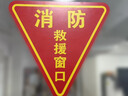 愛墨繪雙面消防救援窗口標(biāo)識(shí)貼提示牌緊急逃生救援窗標(biāo)志貼紙30*30cm  曬單實(shí)拍圖