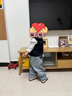 歐姆熊女童褲子春秋2025新款牛仔褲女孩寶寶洋氣寬松百搭休閑褲舒適耐磨 藍色 90 cm 曬單實(shí)拍圖