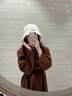 MELENDA KAMAR帽子女2025新款冬季兔毛漁夫帽百搭毛絨保暖水桶大頭圍盆帽高級(jí)感 奶白色 56CM-58CM（頭圍） 曬單實(shí)拍圖