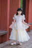 小咔衣濃女童禮服輕奢小眾高端兒童鋼琴演奏演出服主持人花童婚紗女孩夏季 香檳色無(wú)袖長(cháng)款 130 曬單實(shí)拍圖