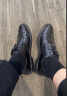 海澜之家HLA皮鞋男士商务休闲系带正装德比鞋子男HAAPXM3AA90183 棕色42 实拍图